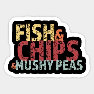 Fish And Chips Mushy Peas Sticker